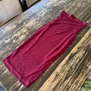 HELLO MISS - Maroon Tube Top Summer Dress - SMALL